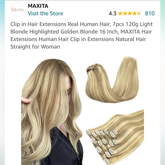 16 Inch blonde extensions - Picture 2 of 3